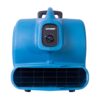 XPOWER P-800H 3/4 HP Air Mover, Carpet Dryer, Floor Fan, Blower with Telescopic Handle & Wheels - Blue