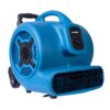 XPOWER P-800H 3/4 HP Air Mover, Carpet Dryer, Floor Fan, Blower with Telescopic Handle & Wheels - Blue